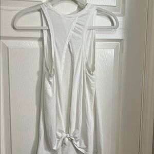 70. Lululemon All Tied Up Open Back White Tank PTP13.5-14”